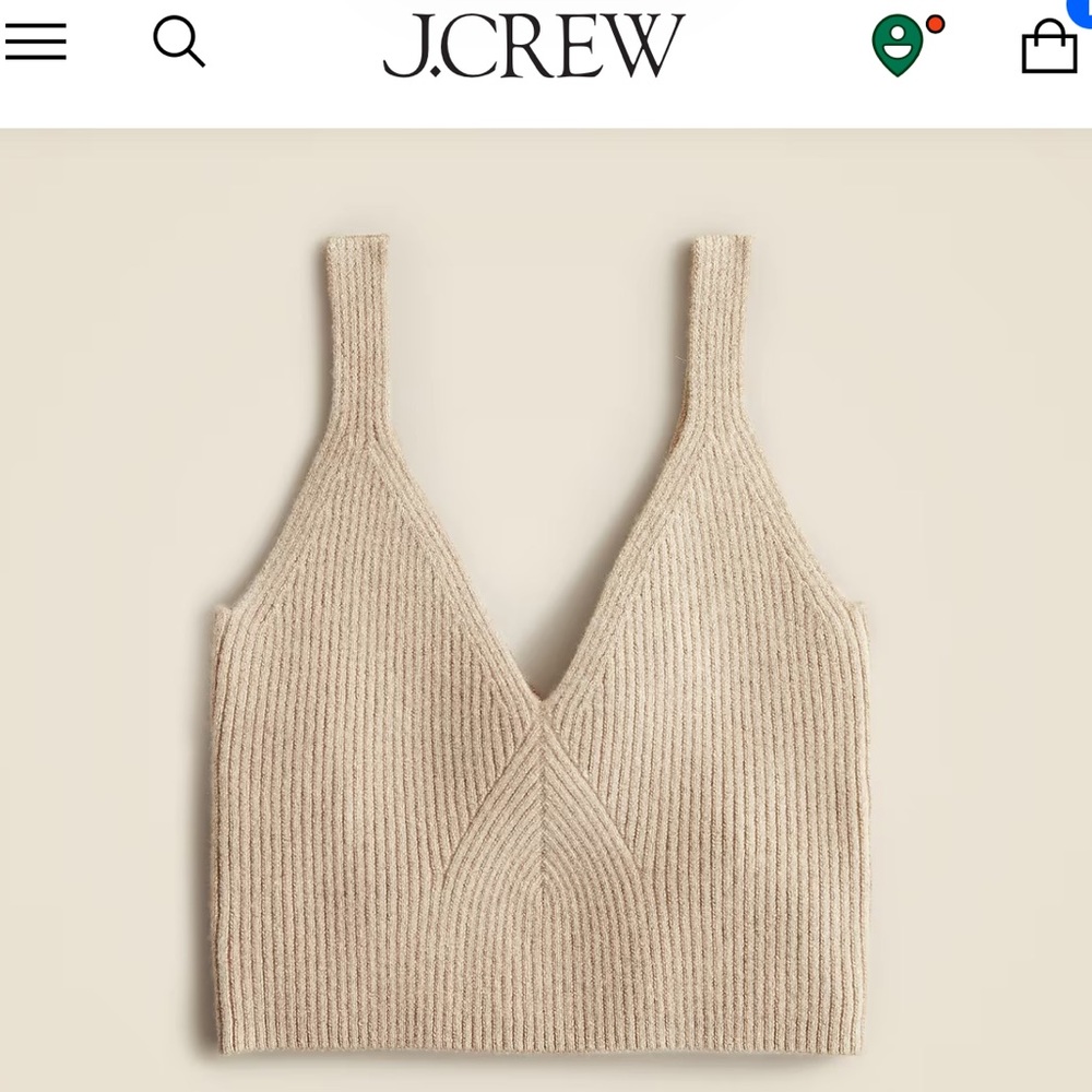 J Crew Cashmere- blend Sweater Tank